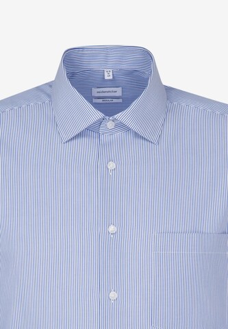 Coupe regular Chemise business SEIDENSTICKER en bleu : devant