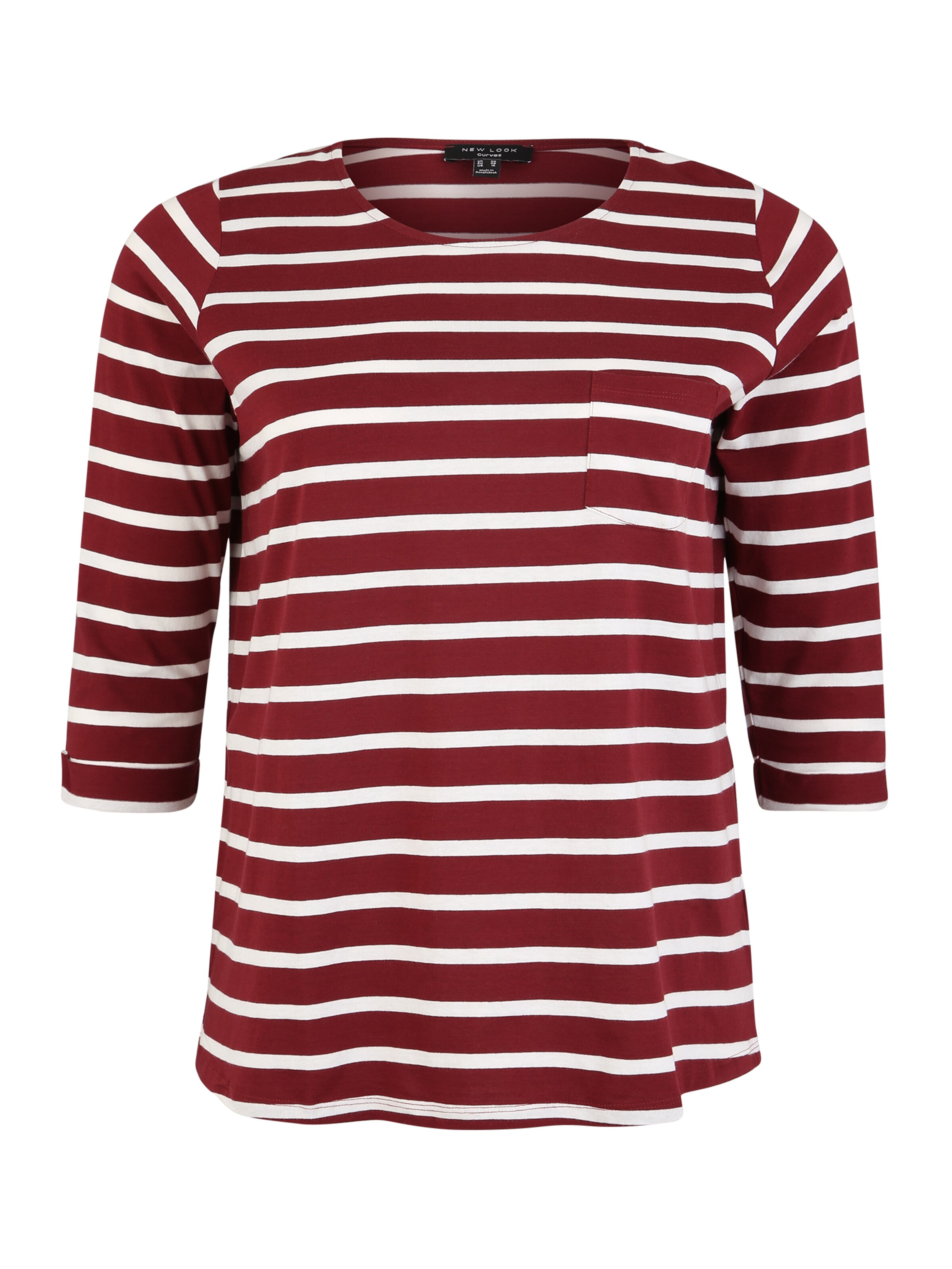 New Look Curves - Shirt 'BRETON SLOUCHY' in de kleur Donkerrood