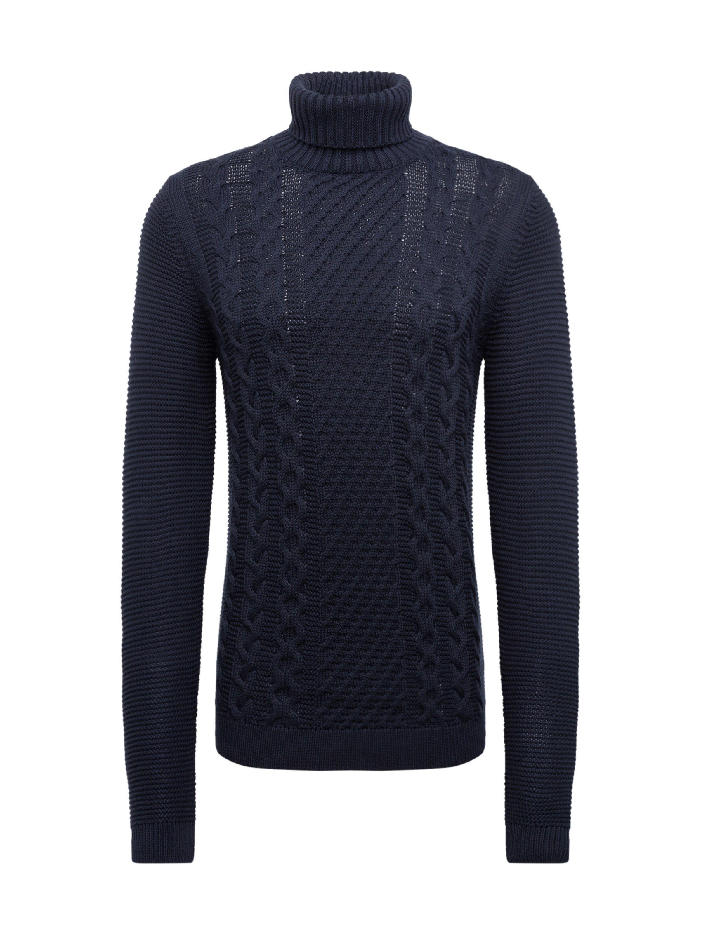 Lindbergh - Trui 'Cable knit' in de kleur Navy
