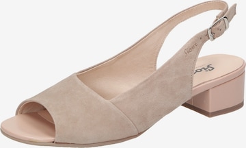 SIOUX Slingback Pumps 'Zippora' in Beige: front