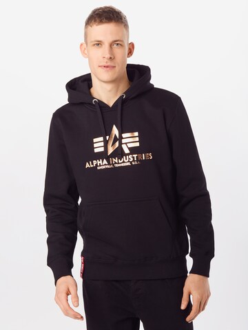 ALPHA INDUSTRIES Sweatshirt in Black: front