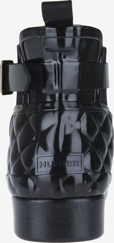 HUNTER Gummistiefelette 'REFINED GLOSS QUILT CHELSEA' in Schwarz