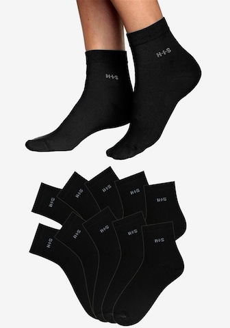 H.I.S Ankle Socks in Black: front