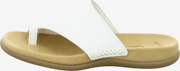 GABOR T-Bar Sandals in White