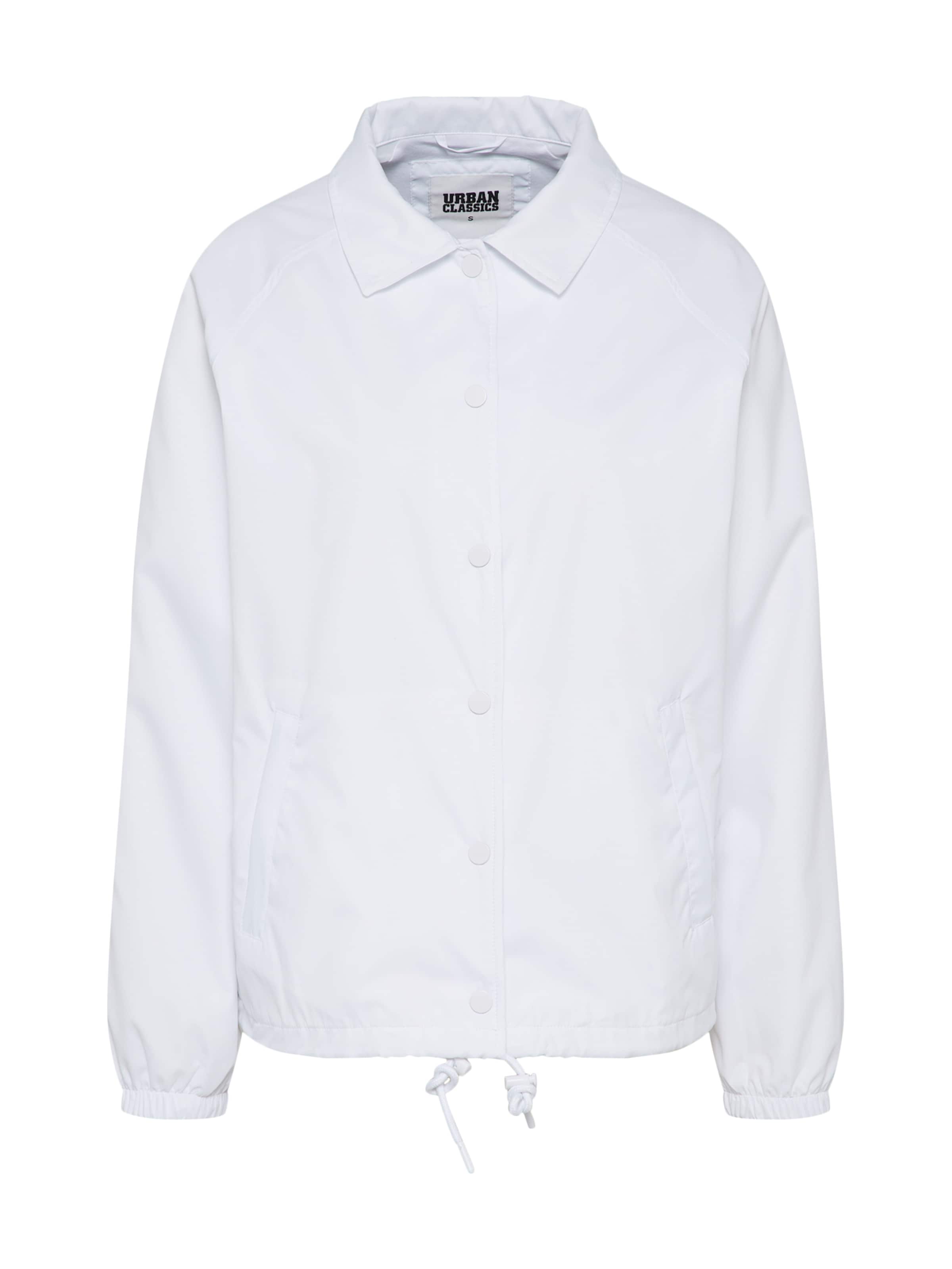 Urban Classics Φθινοπωρινό και ανοιξιάτικο μπουφάν σε λευκό: μπροστά