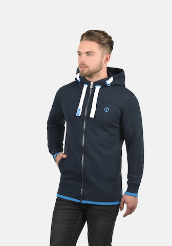 !Solid Kapuzensweatjacke 'BenjaminZip' in Blau: predná strana