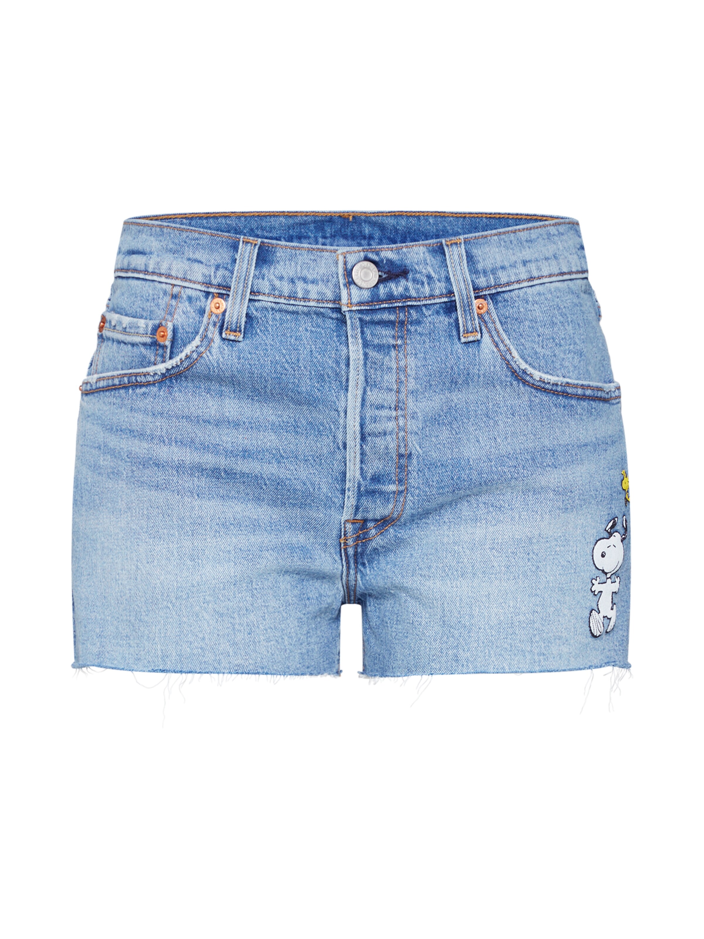LEVI'S - Jeans '501 Short Peanut' in de kleur Blauw