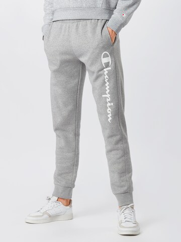 Tapered Pantaloni de la Champion Authentic Athletic Apparel pe gri: față