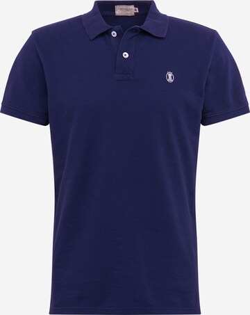 Herrlicher Shirt 'Score Polo Pique' in Blauw: voorkant