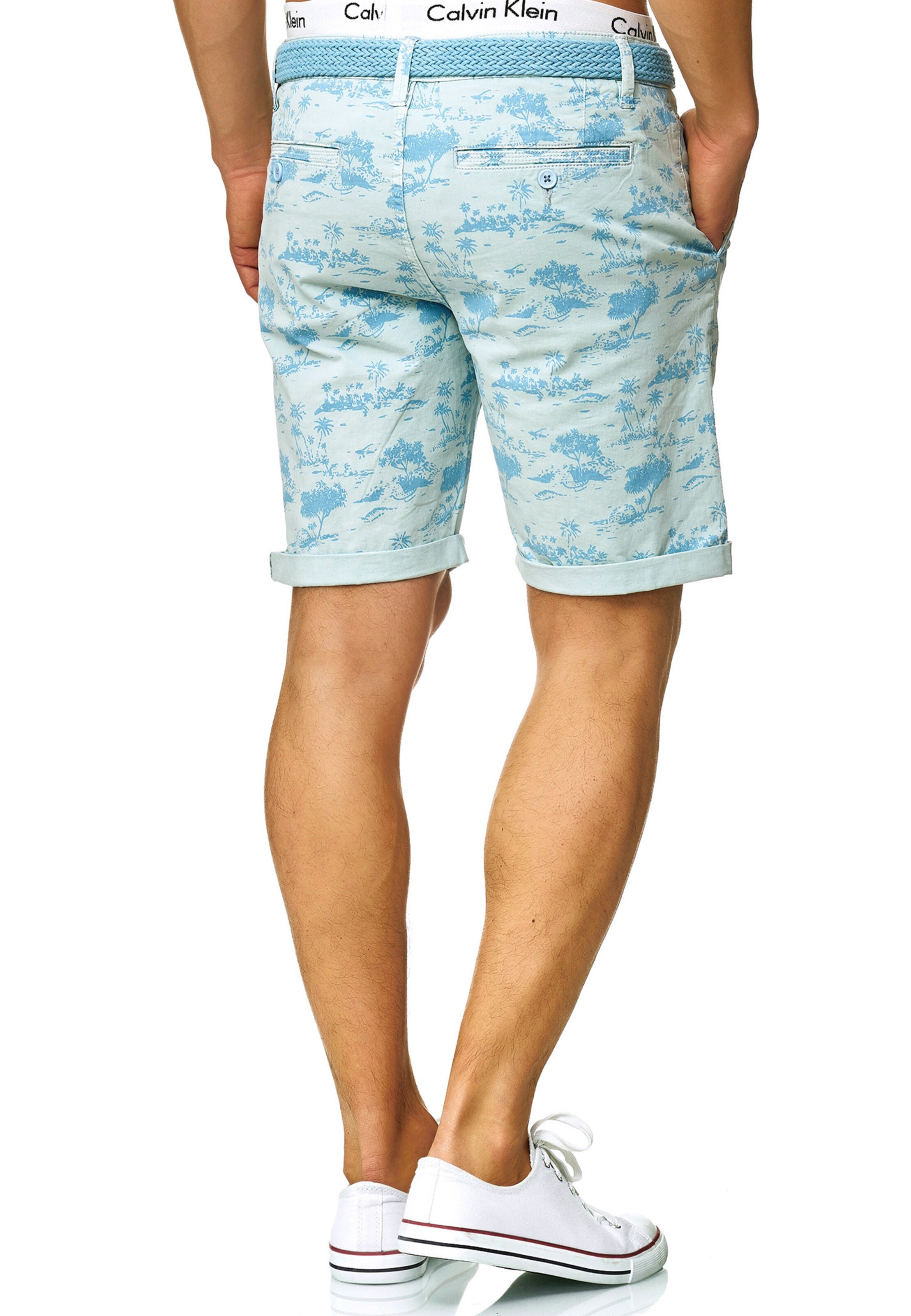 Männer Große Größen INDICODE JEANS Shorts 'Lilestone' in Opal - CQ77360