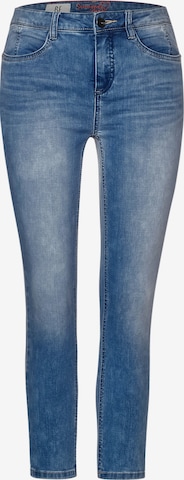 STREET ONE Slimfit Jeans in Blauw: voorkant