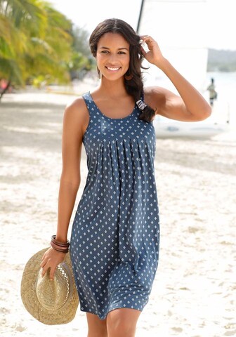 BEACH TIME Plážové šaty – modrá: přední strana
