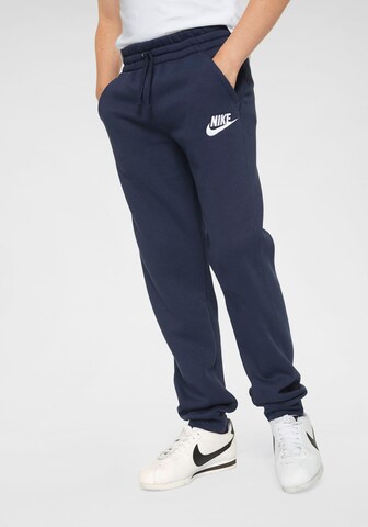 Nike Sportswear Tapered Pants in Blue: front