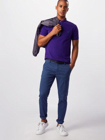 Polo Ralph Lauren Shirt 'SSKCSLIM1-SHORT SLEEVE-KNIT' in Purple