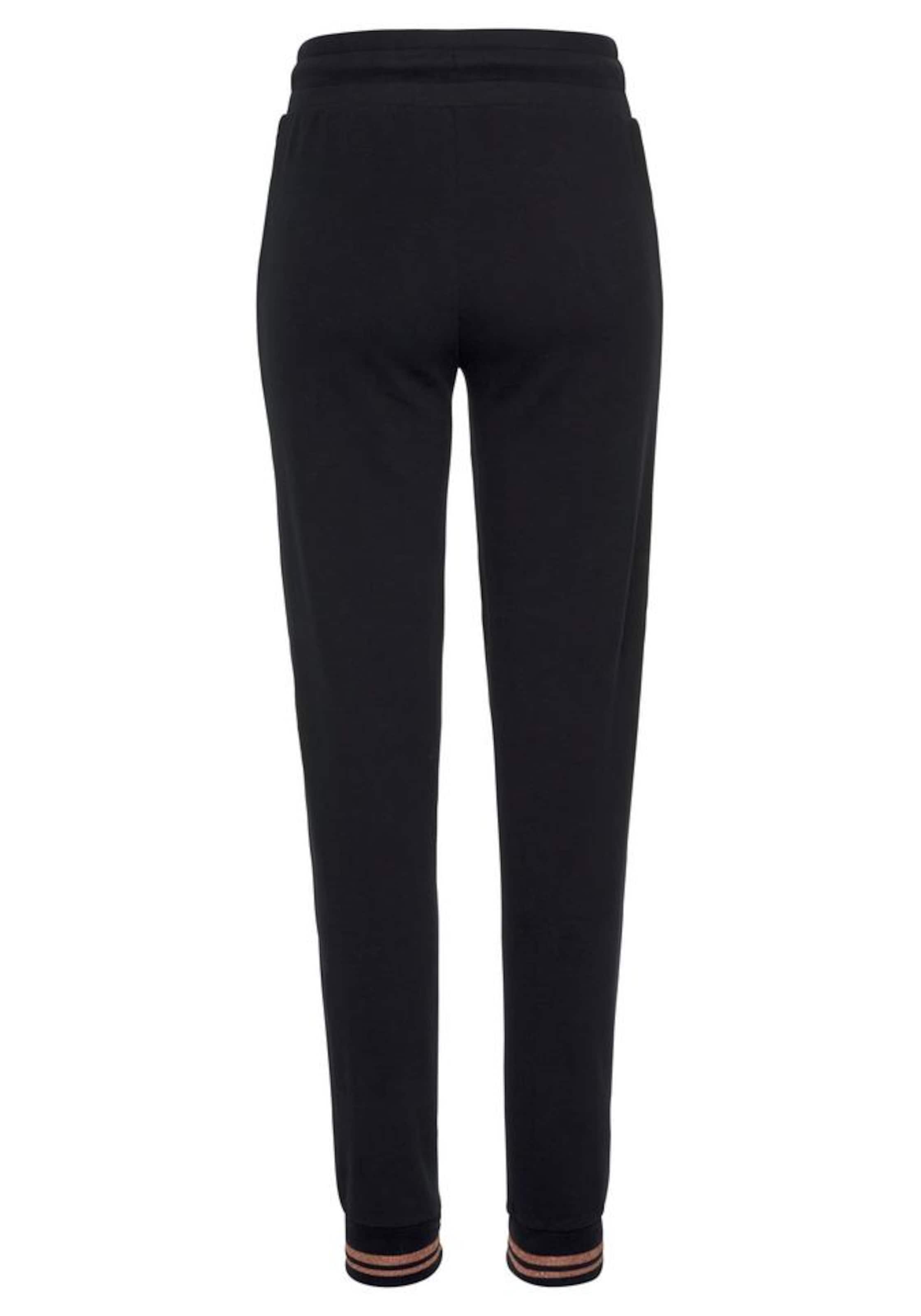 H.I.S Tapered Jogginghose in Schwarz