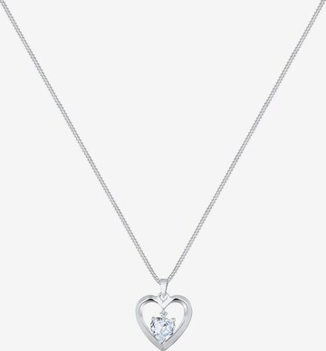 Elli DIAMONDS Necklace 'Herz' in Silver: front