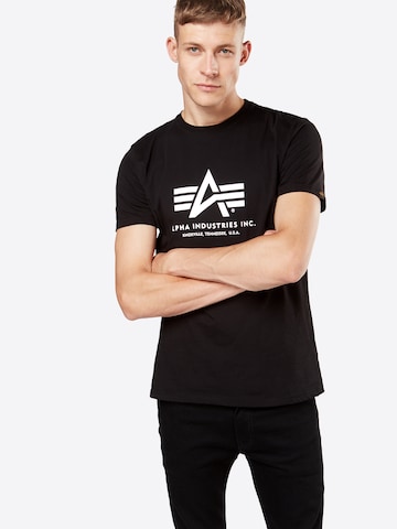 ALPHA INDUSTRIES Shirt in Black: front