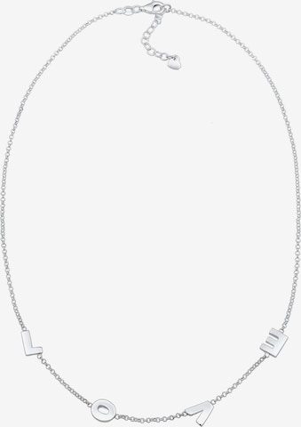 ELLI Necklace 'Love-Schriftzug' in Silver: front