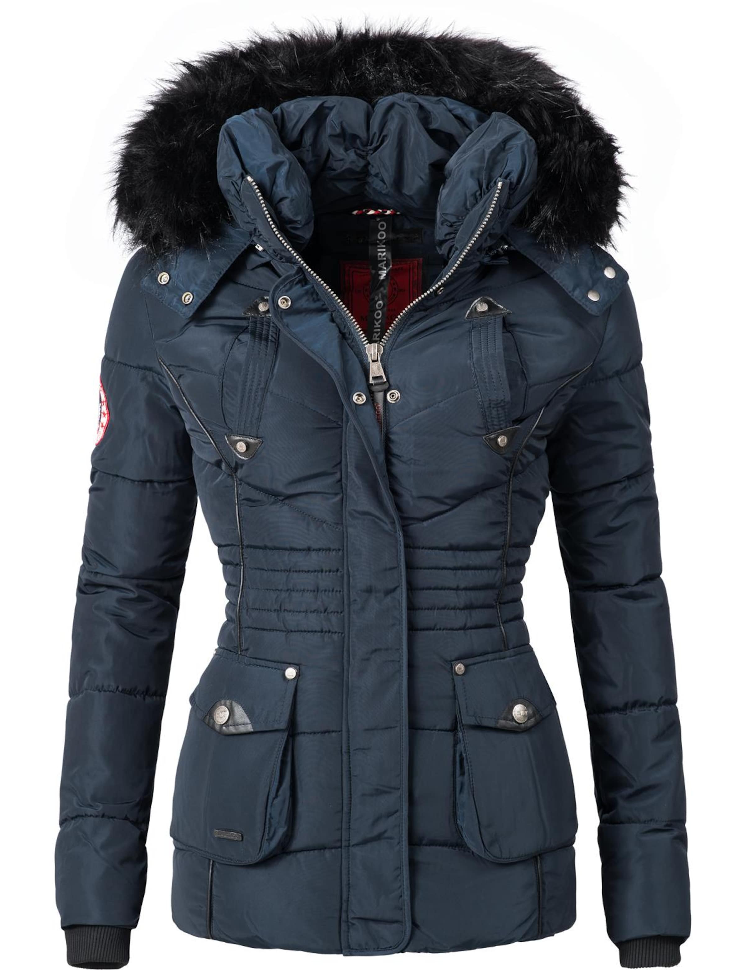 MARIKOO Zimska jakna 'Vanilla' | modra barva: sprednja stran