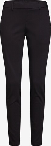 Effilé Pantalon à plis 'Vera' Kaffe en noir : devant