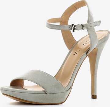 EVITA Strap Sandals in Grey: front