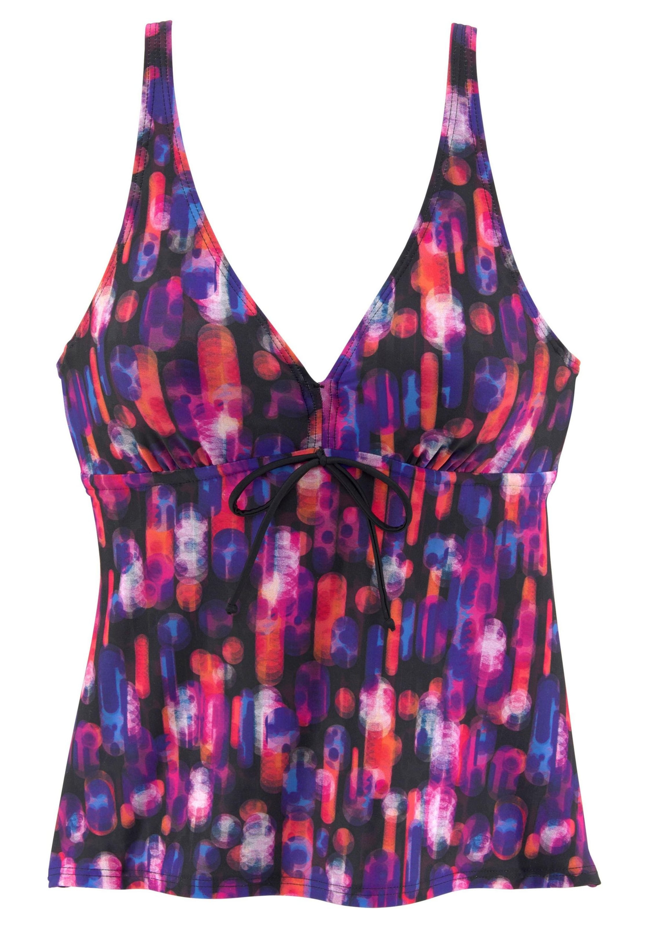 LASCANA Triangle Tankini Top in Purple: front