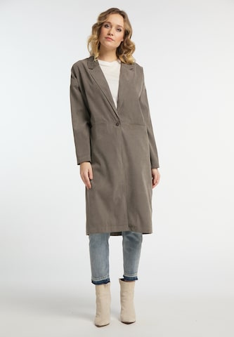 DREIMASTER Between-Seasons Coat in Grey: front