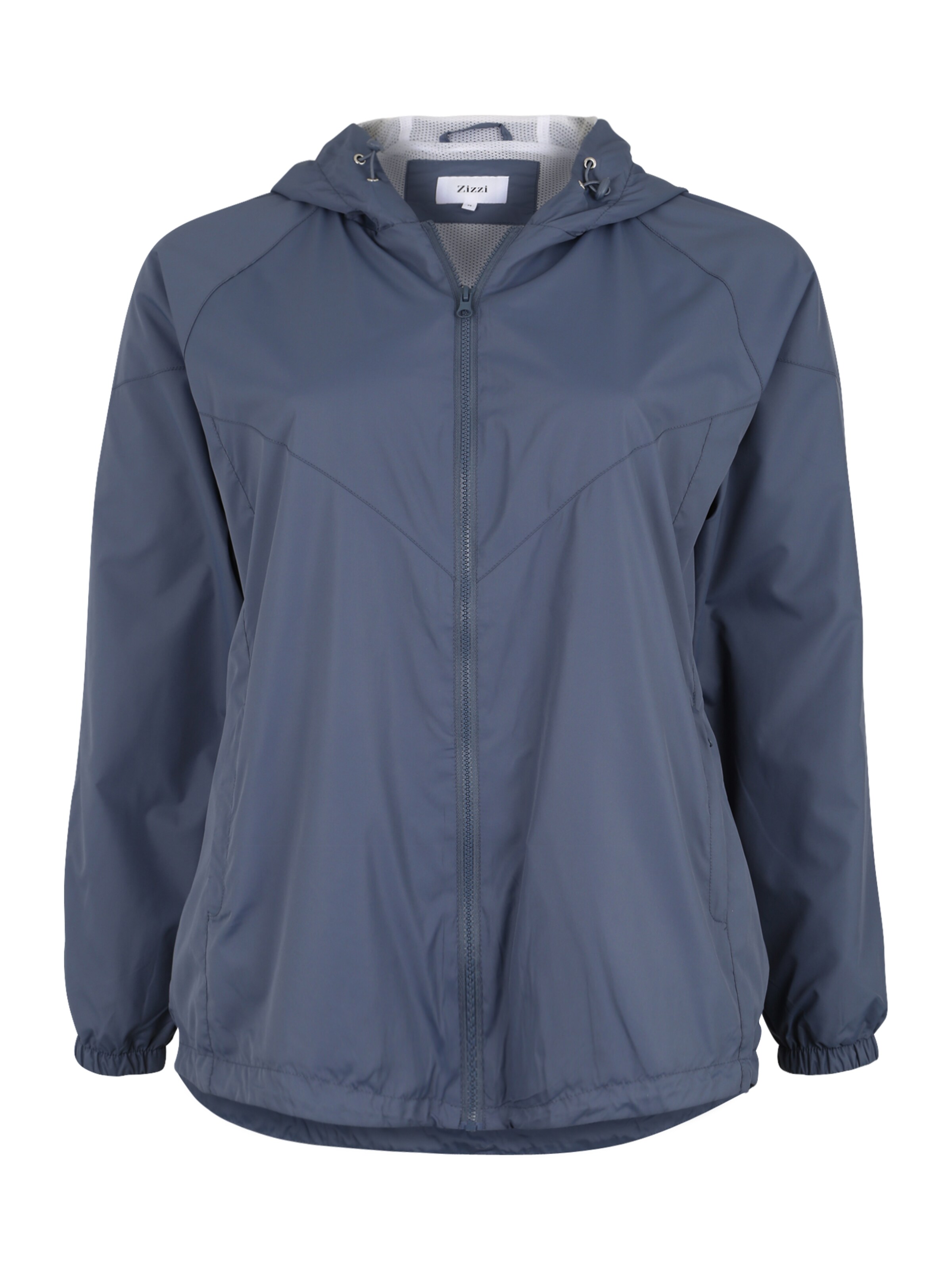 Zizzi - Tussenjas 'Memphis' in de kleur Smoky blue