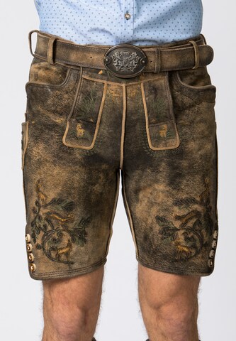 STOCKERPOINT Regular Traditional Pants 'Hartl' in Brown