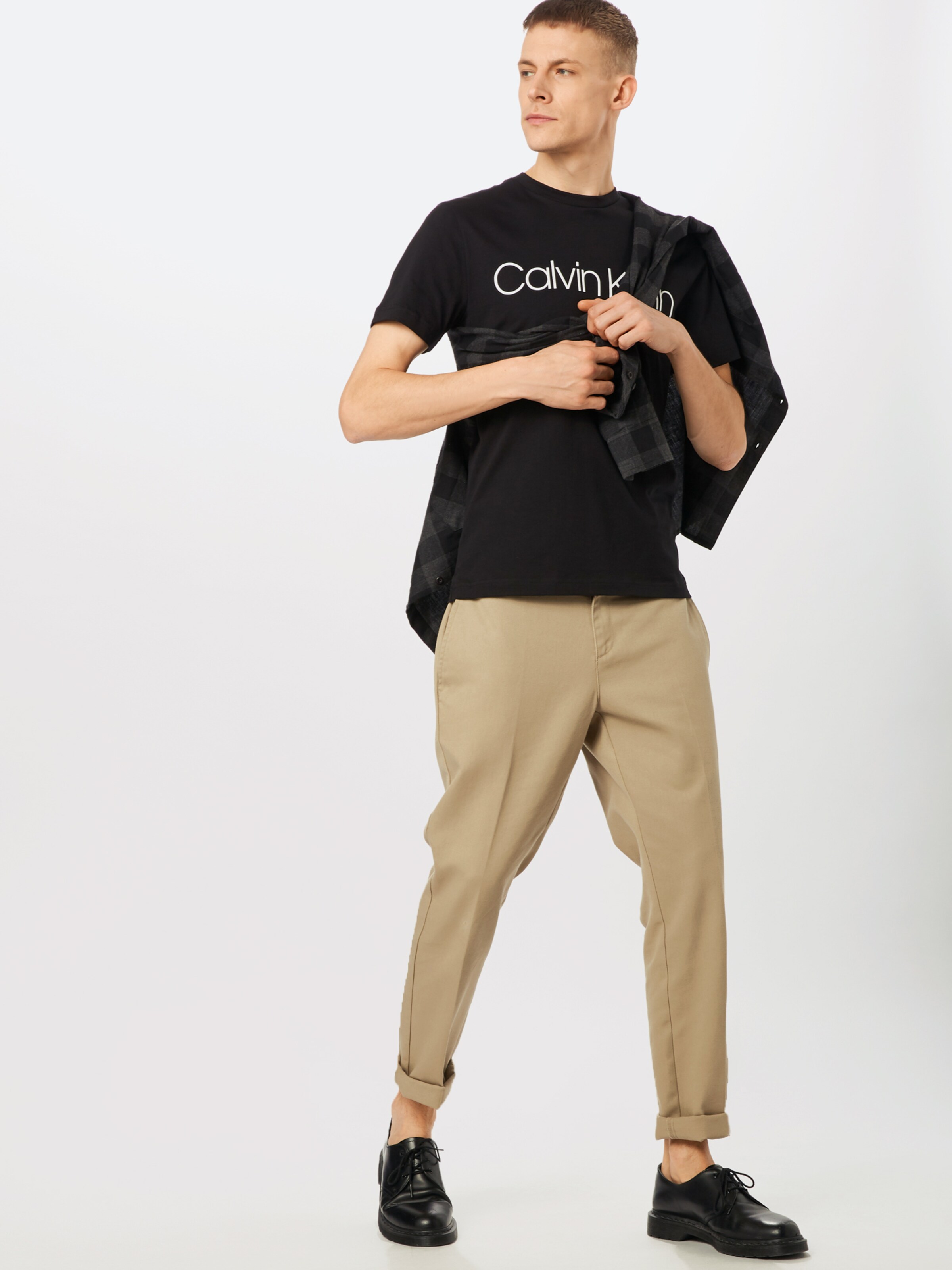 Männer Shirts Calvin Klein Shirt in Schwarz - ZZ31658