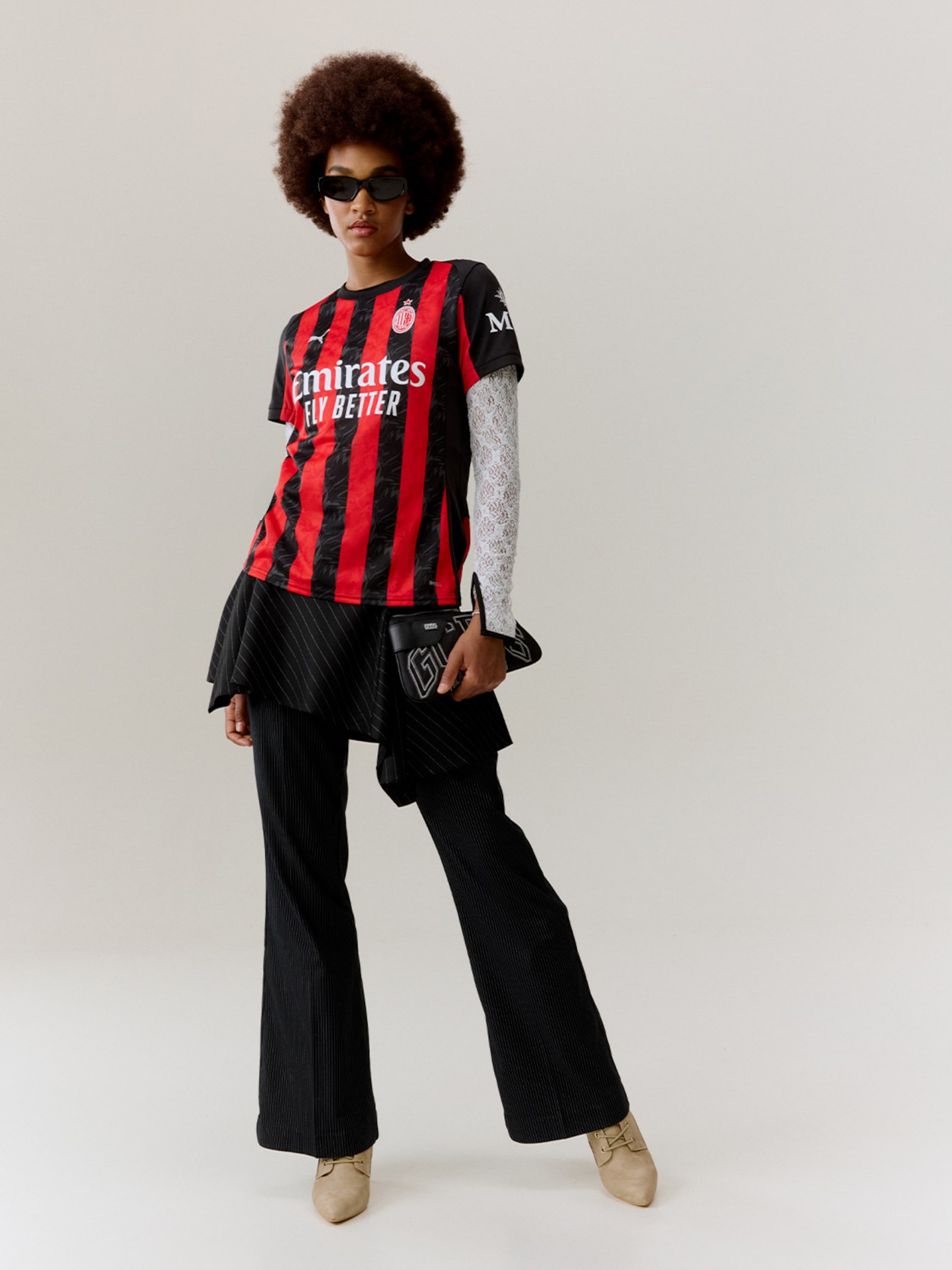 Georgette - Striped Football Shirt Look