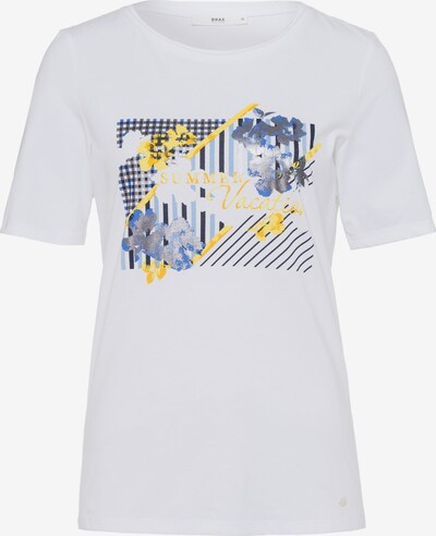 BRAX T-Shirt in blau / gelb / grau / schwarz / weiß, Produktansicht