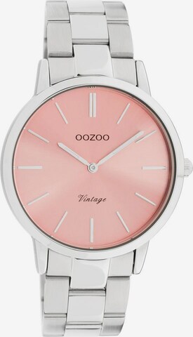 OOZOO Analog Watch in Silver: front