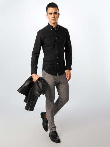 Polo Ralph Lauren Slim Fit Hemd in Schwarz