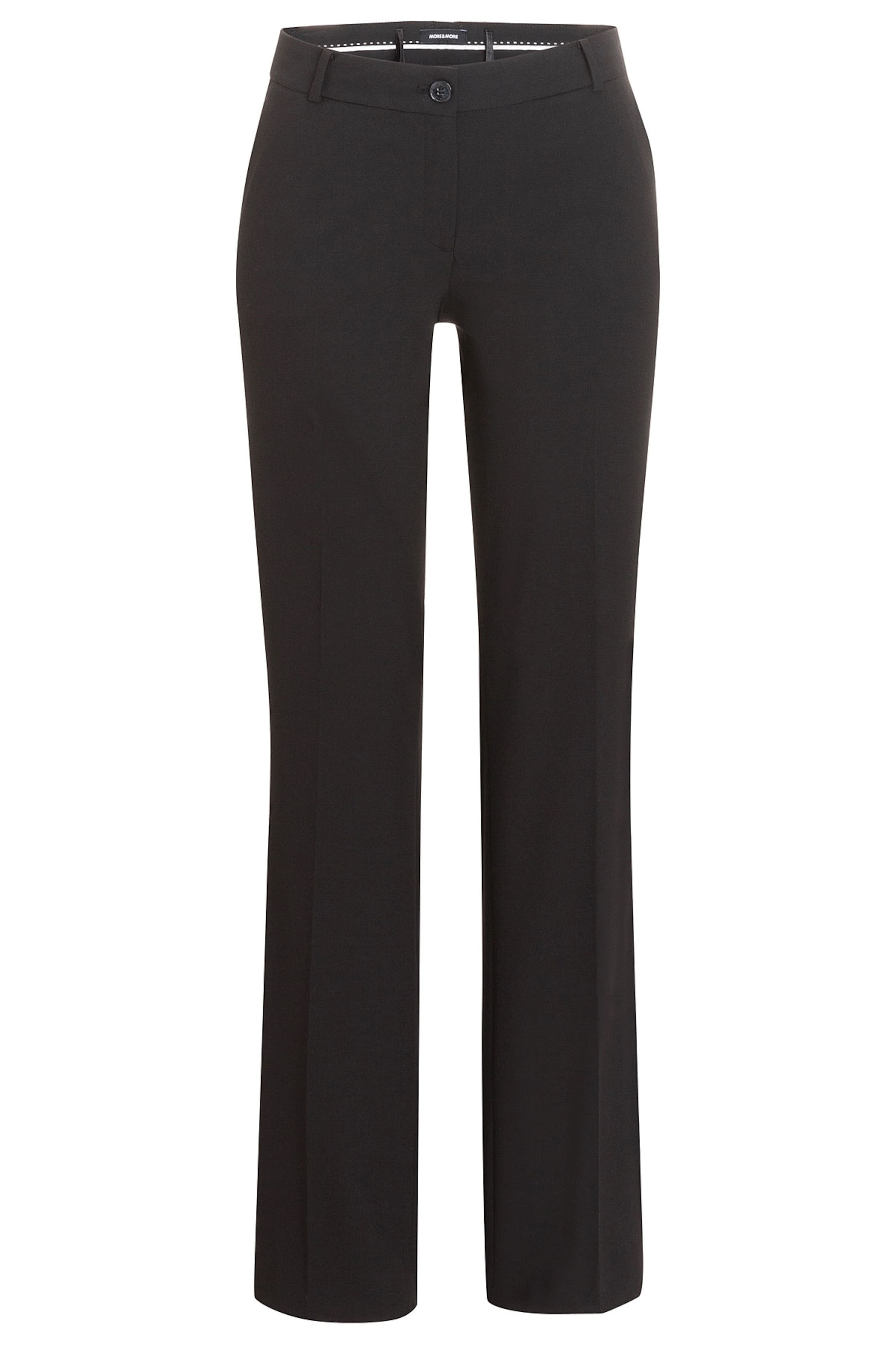 MORE & MORE Regular Pleated Pants 'Hanna' in Black