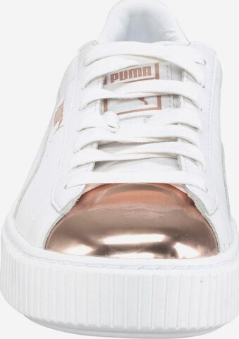 PUMA Sneaker 'Basket Platform Metallic' in Weiß