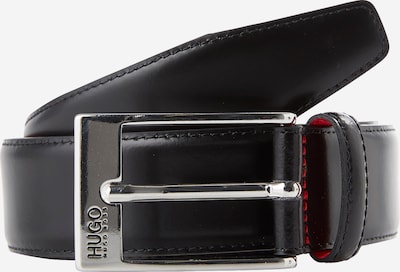 HUGO Ceinture 'Barney' en noir / argent, Vue avec produit