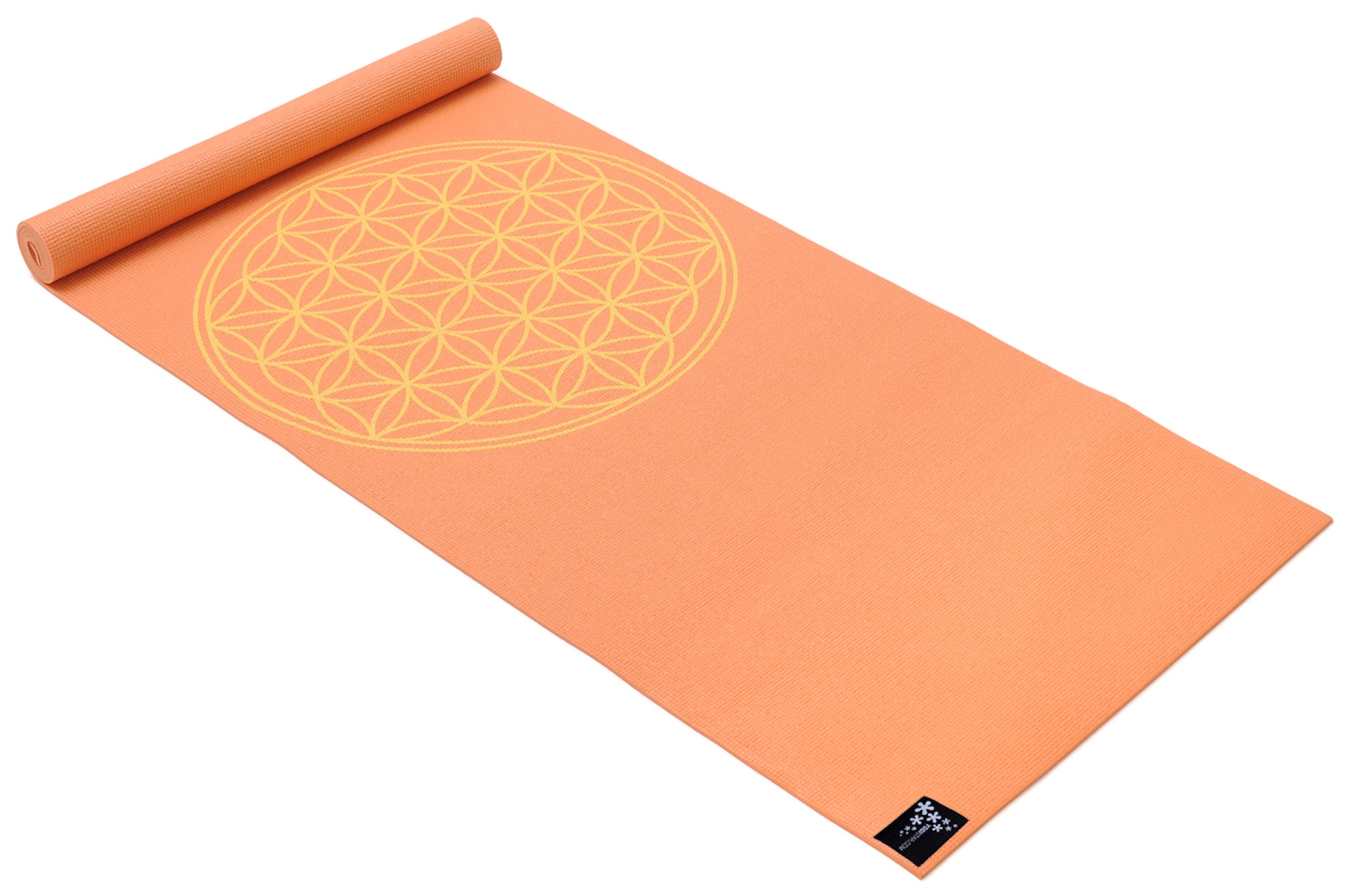 YOGISTAR.COM Yogamatte 'Basic Flower Of Life' in Orange: Vorderseite