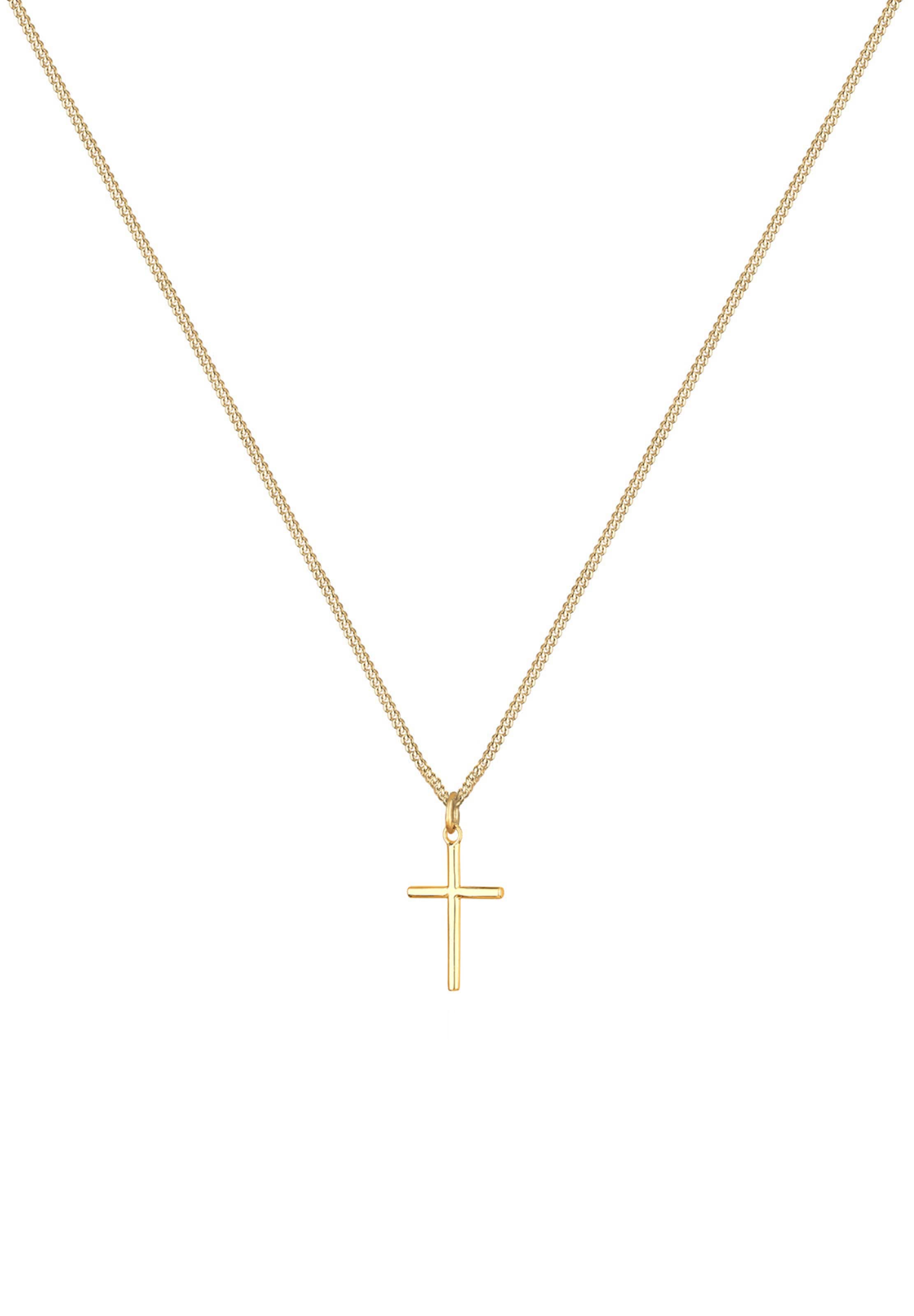 ELLI Halskette Kreuz in Gold