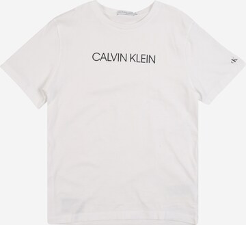 Calvin Klein Jeans - Camiseta 'INSTITUTIONAL' en blanco: frente