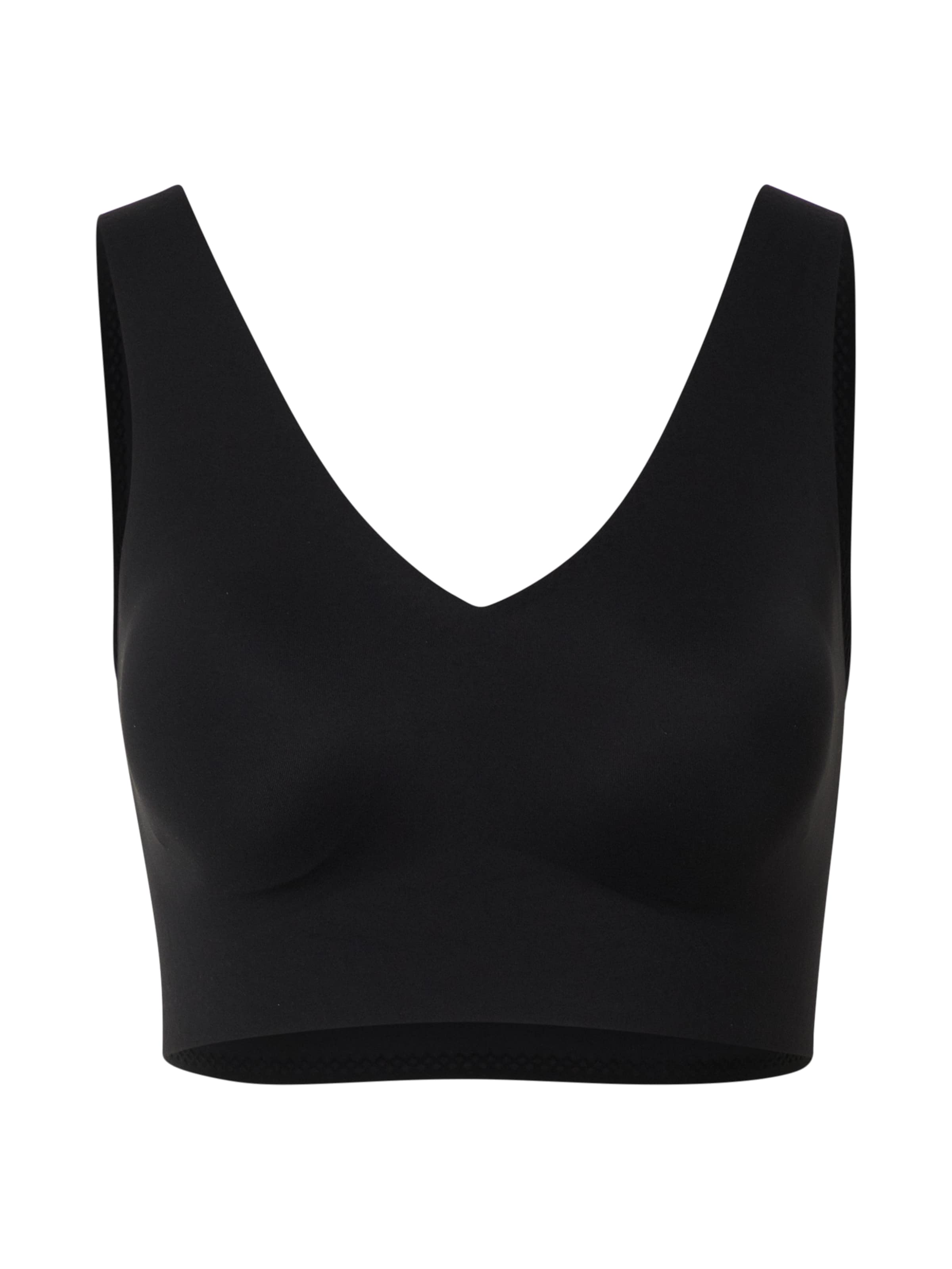 SCHIESSER Regular Bra 'Invisible Soft' in Black: front