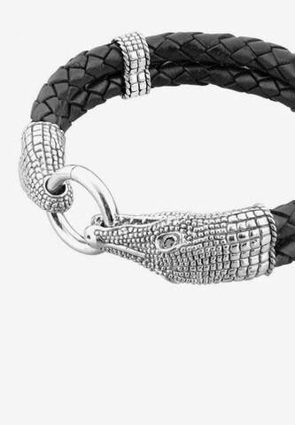KUZZOI Armband 'Krokodil' in Schwarz