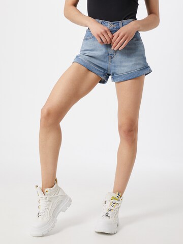 Loosefit Jeans 'Mom A Line Shorts' de la LEVI'S ® pe albastru: față