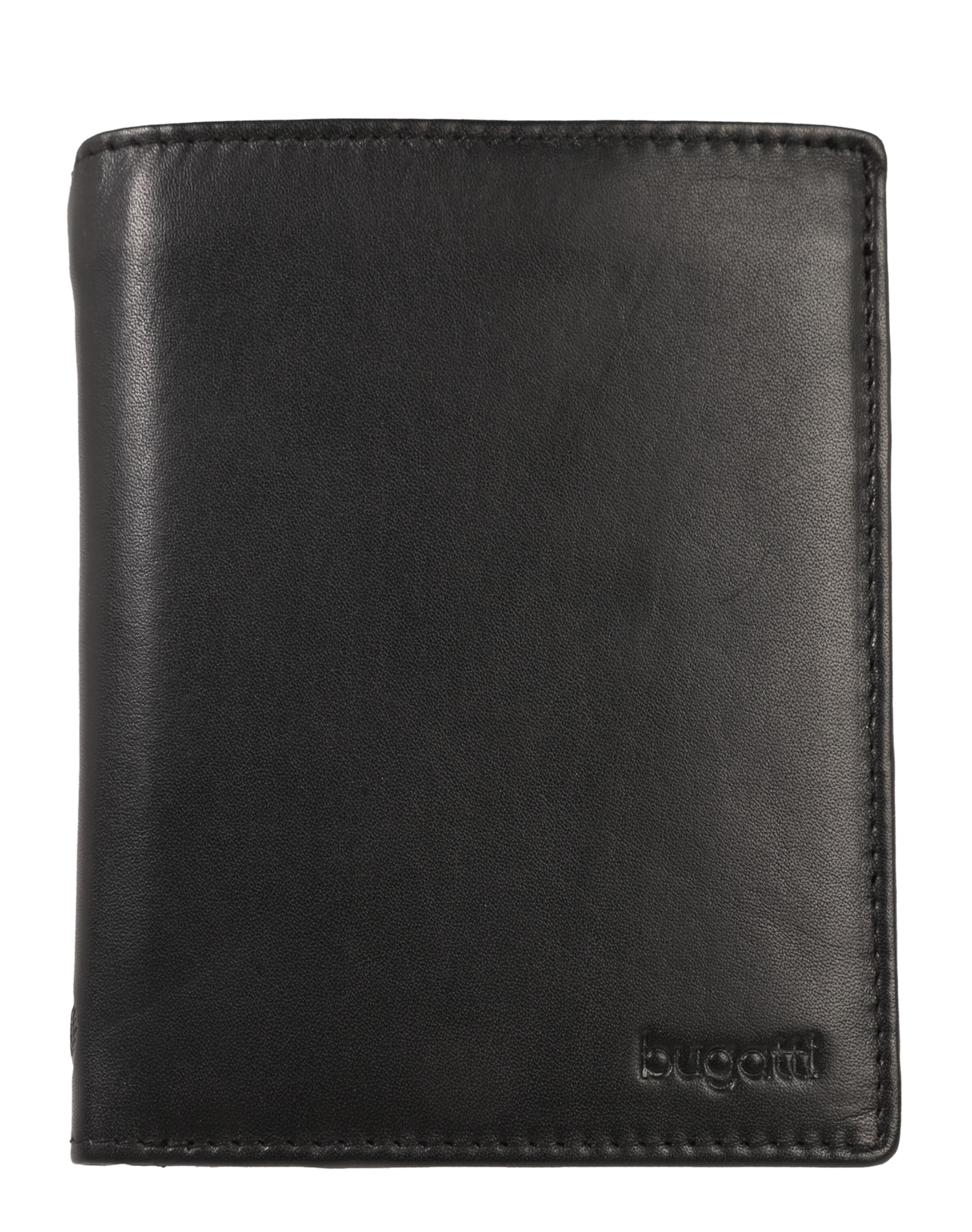 Portamonete 'Primo' di bugatti in nero: frontale