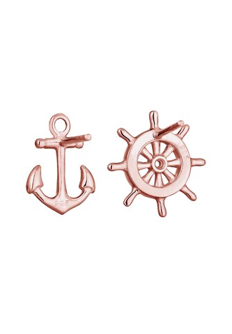 ELLI Oorbellen 'Anker & Steuerrad' in Goud