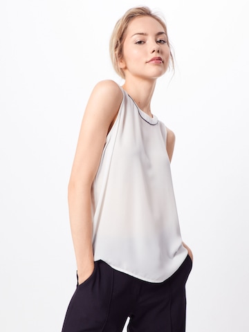 Banana Republic Top 'SL PIPED TRIM CREW TOP' – bílá: přední strana