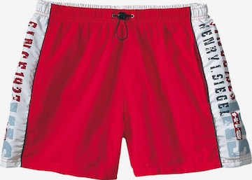 H.I.S Board Shorts in Red: front