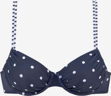 s.Oliver T-Shirt Bikinitop 'Audrey' in Blau: predná strana