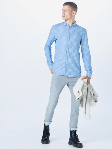 mėlyna TOM TAILOR DENIM Standartinis modelis Marškiniai
