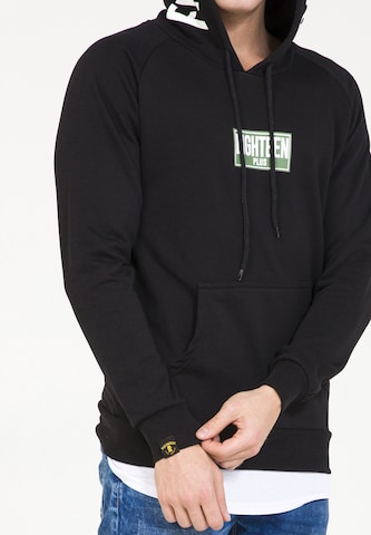 Sweat-shirt PLUS EIGHTEEN en noir